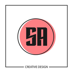 Initial Letter SA Logo Template Design Vector Illustration
