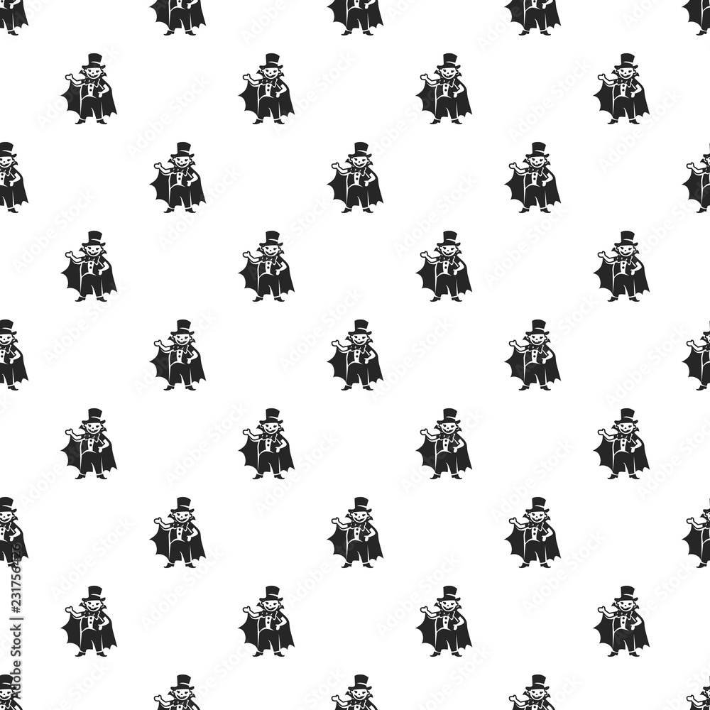 Poster Dracula kid costume pattern seamless repeat background for any web design