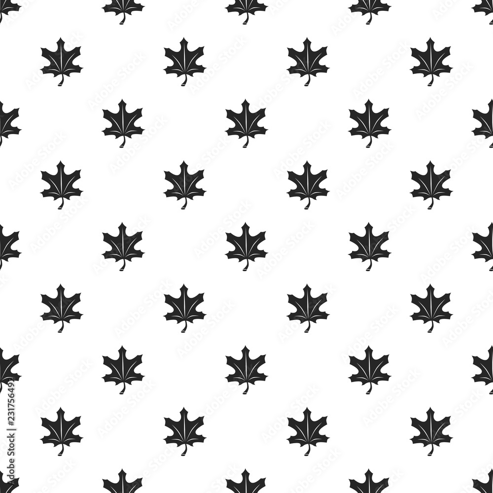Poster autumn leaf pattern seamless repeat background for any web design