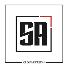 Fototapeta premium Initial Letter SA Logo Template Design Vector Illustration