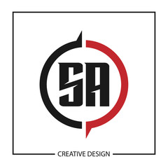 Initial Letter SA Logo Template Design Vector Illustration