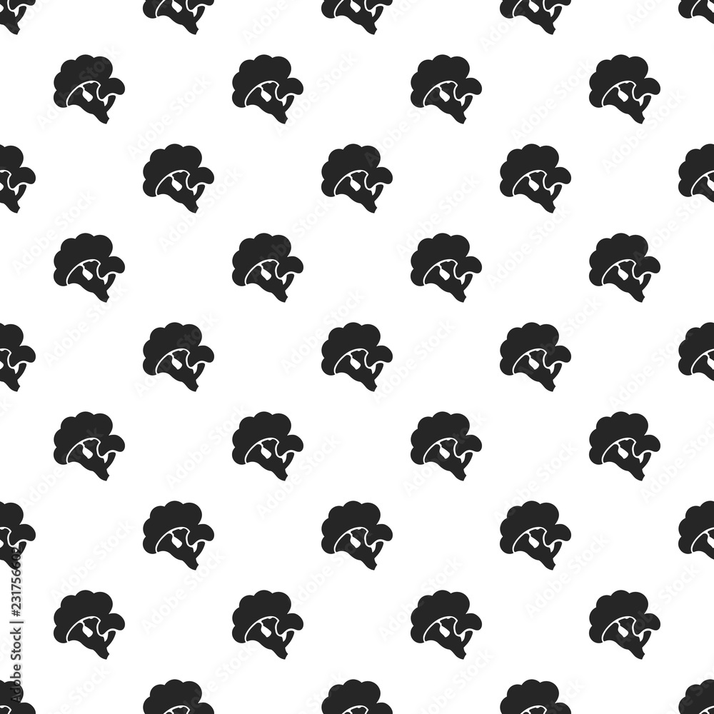 Poster eco broccoli pattern seamless repeat background for any web design
