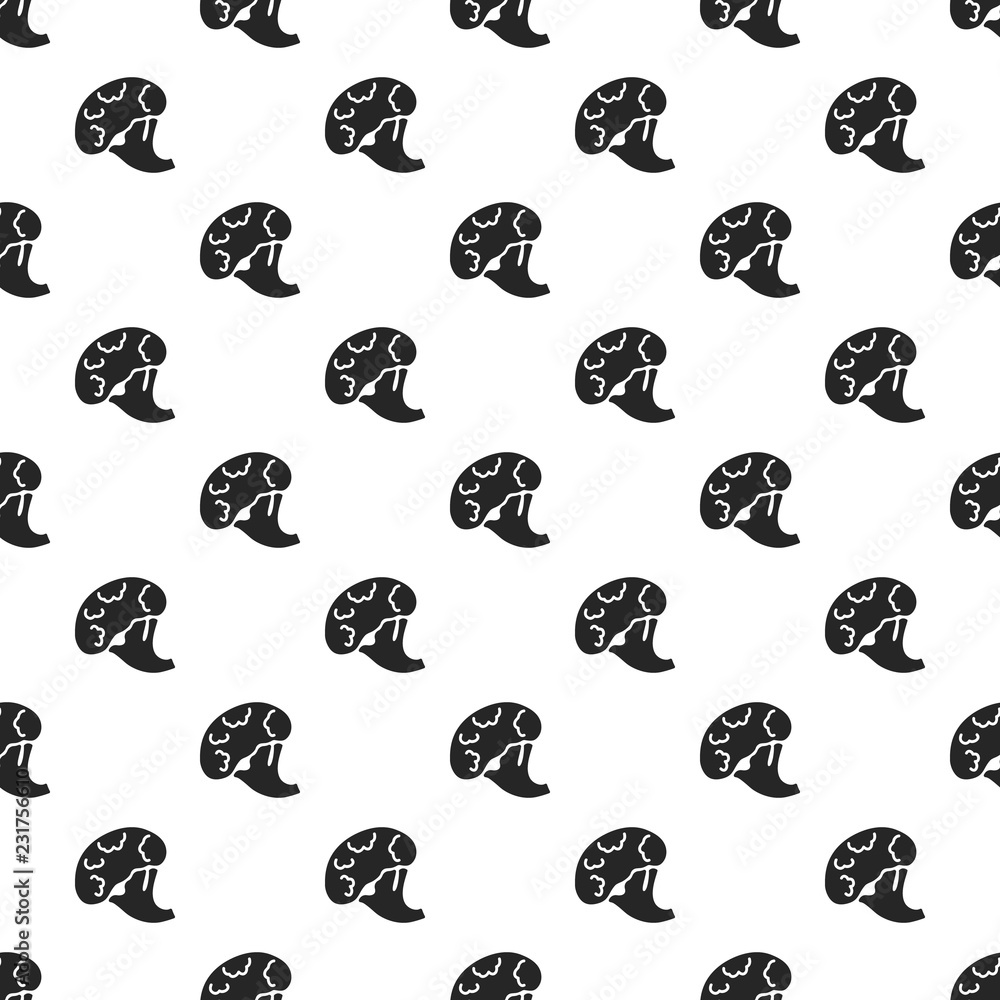 Poster garden broccoli pattern seamless repeat background for any web design