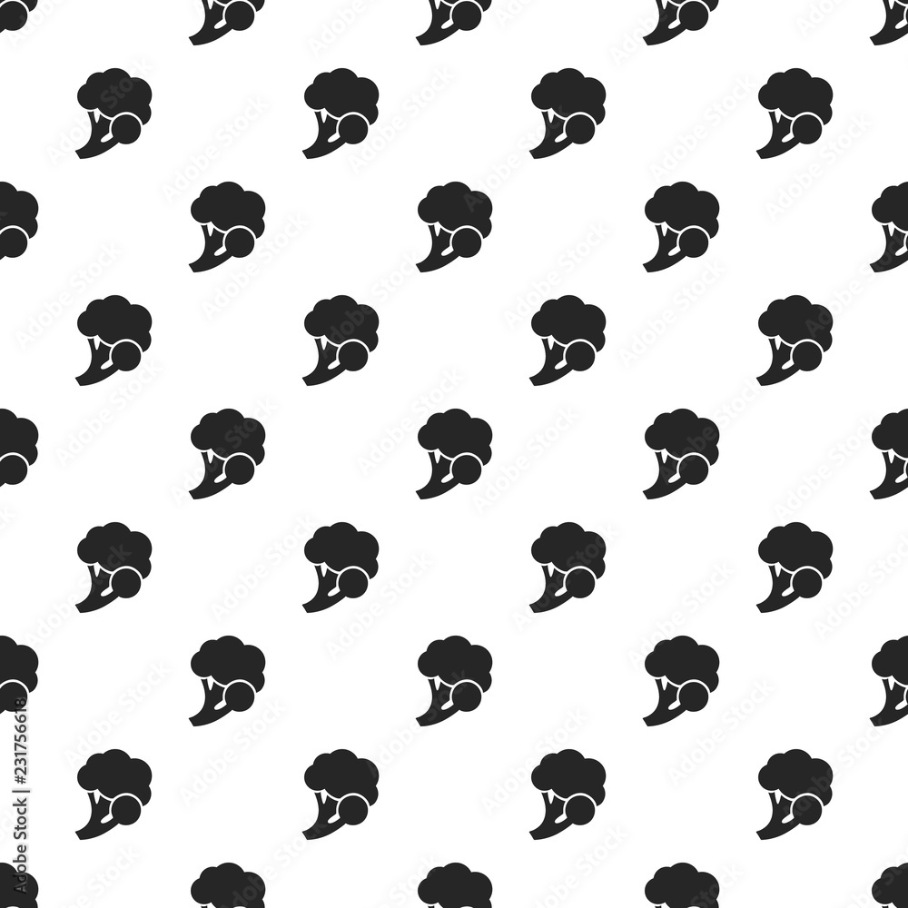 Poster fresh broccoli pattern seamless repeat background for any web design