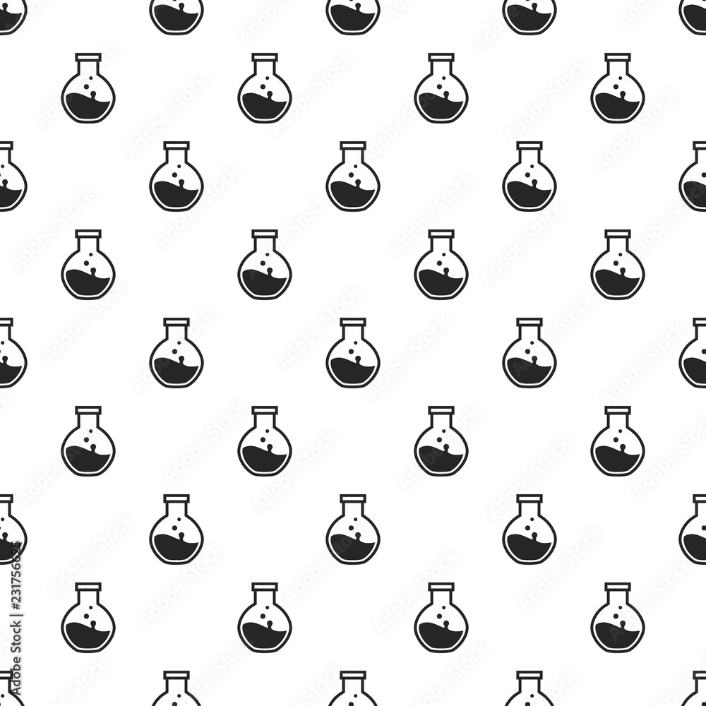 Poster round flask pattern seamless repeat background for any web design
