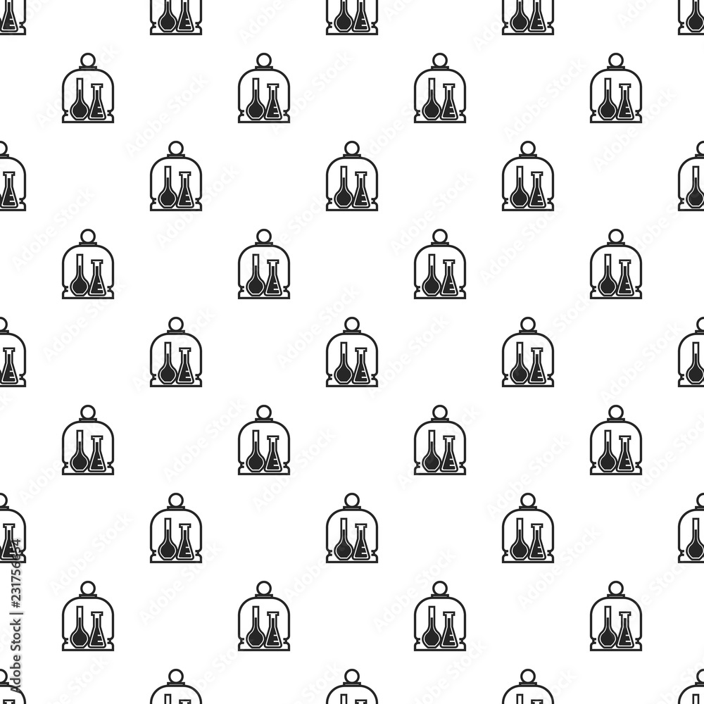 Poster chemistry glass flask pattern seamless repeat background for any web design