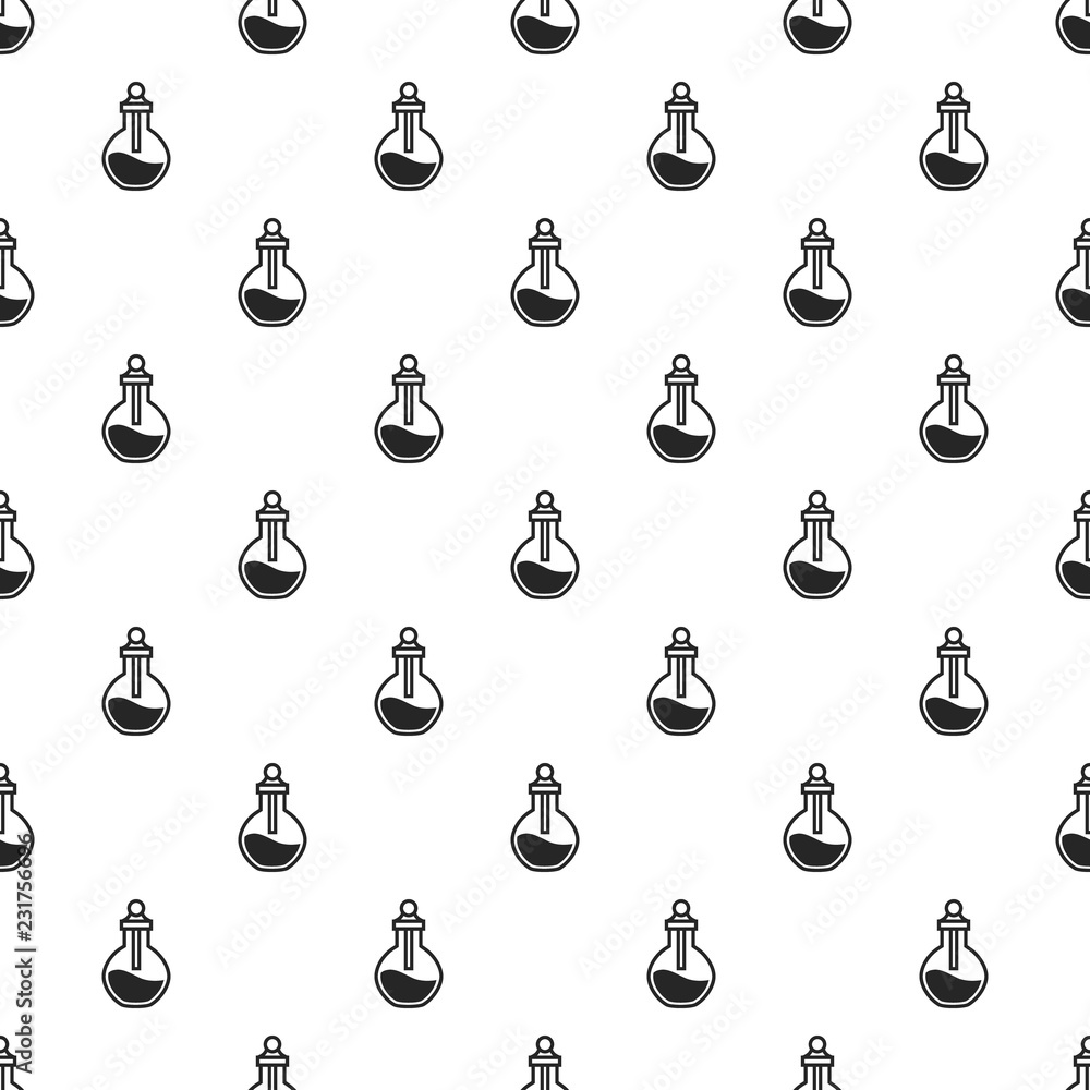 Poster chemical flask pattern seamless repeat background for any web design