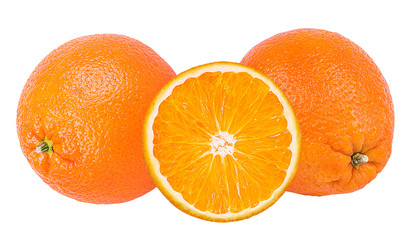 Juicy orange isolated on white background with clipping path