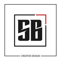 Fototapeta premium Initial Letter SB Logo Template Design Vector Illustration