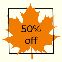 Autumn sale.Vector illustration