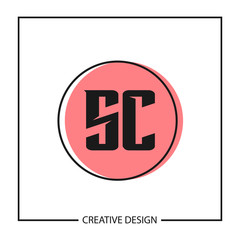 Initial Letter SC Logo Template Design Vector Illustration