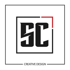 Fototapeta premium Initial Letter SC Logo Template Design Vector Illustration