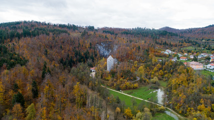 Planinsko polje is a most typical karst polje in Dinaric karst, Slovenia. After the heavy rain, the area is flooded and it becomes intermittent lake.