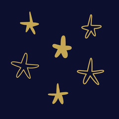 Hand drawn doodle stars, vector collection