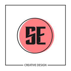 Obraz premium Initial Letter SE Logo Template Design Vector Illustration