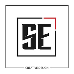 Fototapeta premium Initial Letter SE Logo Template Design Vector Illustration