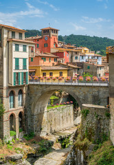 Loro Ciuffenna, village in the Province of Arezzo in the Italian region Tuscany. Central Italy.