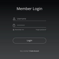 Member Login Template