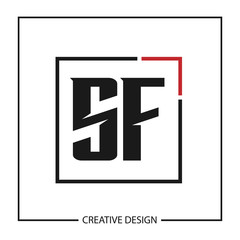 Fototapeta premium Initial Letter SF Logo Template Design Vector Illustration