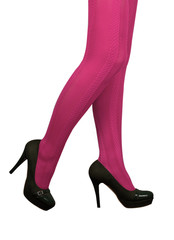 pink opaque pantyhose