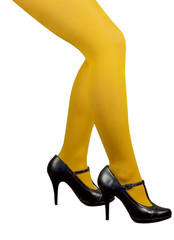 yellow pantyhose