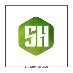 Initial Letter SH Logo Template Design Vector Illustration
