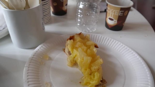 A close shot of an apple tart