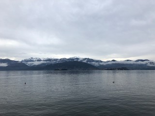 Lago invernale, Lago Maggiore, Arona, Piemonte, Italia