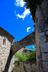 Architecture of the medieval village of Oppede-le-Vieux in the Luberon area of Provence, France