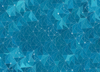 Abstract winter ice background with triangles