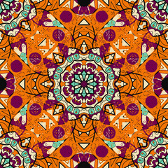 Orange kaleidoskopic design