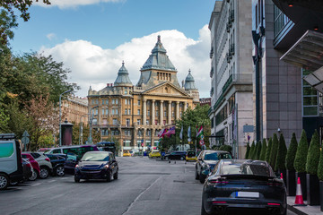 Fototapeta na wymiar A cars on the street of old town in Europe