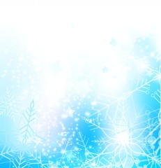 blue magic fairy tale winter background