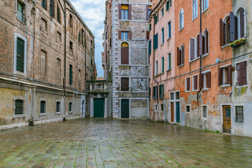 Fototapeta na wymiar Empty Square, Venice, Italy