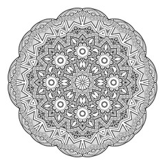 Monochrome Beautiful Decorative Ornate Mandala