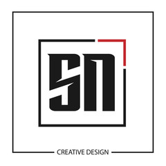 Fototapeta premium Initial Letter SN Logo Template Design Vector Illustration