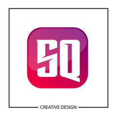 Fototapeta premium Initial Letter SQ Logo Template Design Vector Illustration