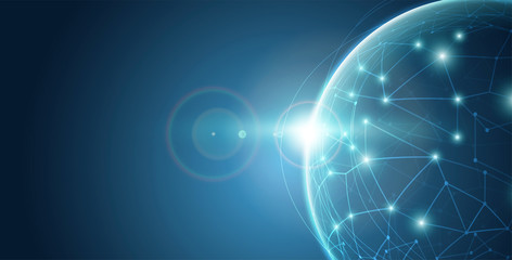mondo, orbita, internet, satellite, tecnologia futuristica © xyz+