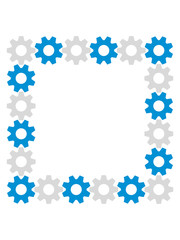 rahmen schild umrandung cool muster reihen mechanisch arbeiter ingenieur zahnrad mechaniker rad rund design logo