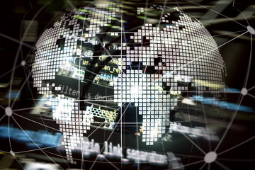 3D Earth as telecommunication and internet technology concept.