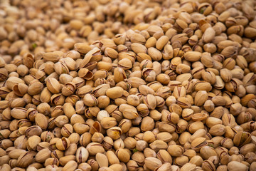 pile of pistachio nuts