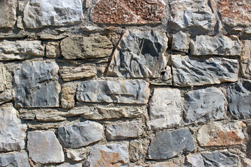 Stone brick wall detail background 
