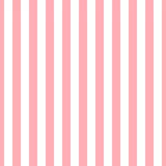 Fototapete Vertikale Streifen Nahtloser Vektor vertikales Streifenmuster rosa und weiß. Design für Tapeten, Stoffe, Textilien. Einfacher Hintergrund
