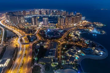 Fotobehang Pearl city at night © Abdo Allam