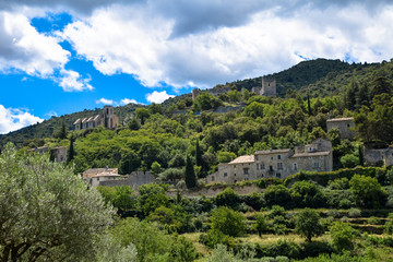 Fototapeta na wymiar A view of the medieval village of Oppede-le-Vieux in the Luberon area of Provence, France
