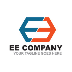 E letter logo design vector template