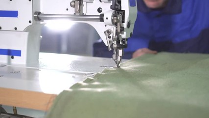 operation of the mechanism of the production sewing machine