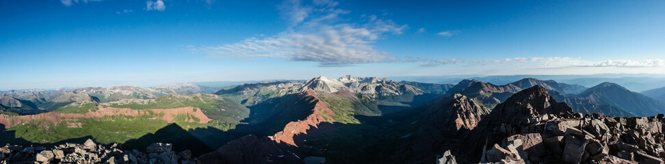 View from the summit of Maroon Peak, Colorado Rocky Mountains