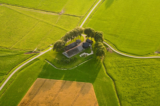 Aerial Photography of Noord Holland Landscape