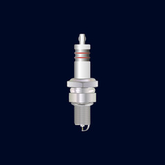 Spark plug for the engine of the car. Sparkle education. Vector illustration